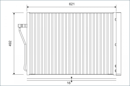 Radiator AC condensator cu uscator, aluminiu potrivit BMW Seria 7 (F01, F02, F03, F04) 4.4/6.0 09.08-12.15