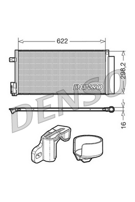 Radiator clima Ac - Radiator AC condensator cu uscator potrivit ABARTH GRANDE PUNTO, PUNTO; ALFA ROMEO GIULIETTA, MITO; FIAT BRAVO II, DOBLO, GRANDE PUNTO, LINEA, PUNTO, PUNTO EVO; LANCIA DELTA III; OPEL CORSA D 0.9-2.0D
