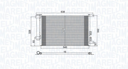Radiator AC condensator cu uscator potrivit ALFA ROMEO 147, 156, GT 1.6-3.2 02.97-09.10 Climatizare - Radiator AC condensator cu uscator potrivit ALFA ROMEO 147, 156, GT 1.6-3.2 02.97-09.10