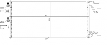 Radiator AC condensator cu uscator potrivit BMW Seria 1 (F40), 2 (F45), X1 (F48); MINI (F56), (F57), CLUBMAN (F54), COUNTRYMAN (F60) 2.0 11.13- [0]