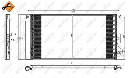 Radiator AC condensator cu uscator potrivit CHEVROLET TRAX; OPEL MOKKA / MOKKA X 1.4/1.6D/1.7D 06.12- [3]
