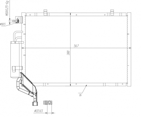 Radiator AC condensator cu uscator potrivit FORD FIESTA VI 1.0 10.12- [0]