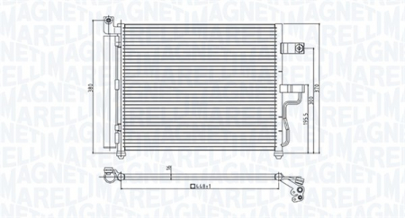 Climatizare - Radiator AC condensator cu uscator potrivit HYUNDAI ACCENT I, ACCENT II 1.3-1.6 10.94-11.05