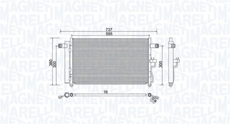 Radiator clima Ac - Radiator AC condensator cu uscator potrivit HYUNDAI ACCENT II 1.5D 2002-2005