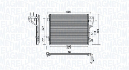 Radiator clima Ac - Radiator AC condensator cu uscator potrivit HYUNDAI ELANTRA IV, I30; KIA CEE'D, PRO CEE'D 1.6-2.0D 2005-2012