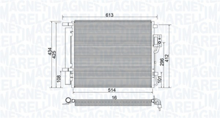 Radiator clima Ac - Radiator AC condensator cu uscator potrivit HYUNDAI SANTA FÉ II 2.0D/2.2D 2006-2012