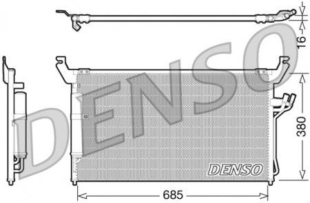 Radiator clima Ac - Radiator AC condensator cu uscator potrivit INFINITI FX 3.5/4.5 2003-2008