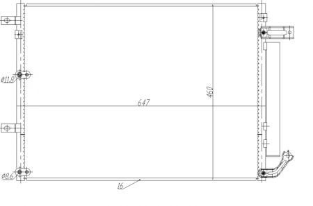 Radiator clima Ac - Radiator AC condensator cu uscator potrivit JEEP CHEROKEE 2.0D-3.2 dupa 2013