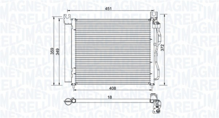 Radiator clima Ac - Radiator AC condensator cu uscator potrivit KIA PICANTO I 1.0/1.1/1.1D 2004-2011
