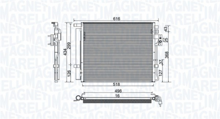 Radiator clima Ac - Radiator AC condensator cu uscator potrivit KIA SORENTO II 2.0D/2.2D 2009-2015