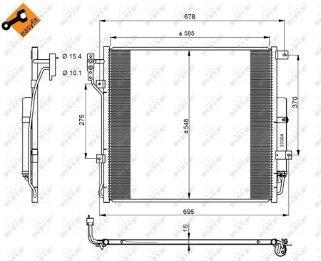 Radiator AC condensator cu uscator potrivit LAND ROVER DISCOVERY IV RANGE ROVER SPORT I 3.0/5.0 2009-2018 [2]