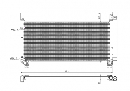 Radiator clima Ac - Radiator AC condensator cu uscator potrivit LEXUS RX 3.5H dupa 2015
