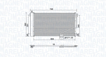 Radiator AC condensator cu uscator potrivit MERCEDES C (CL203), C T-MODEL (S203), C (W203), CLK (A209), CLK (C209), SLK (R171) 1.8-5.5 05.00-02.11