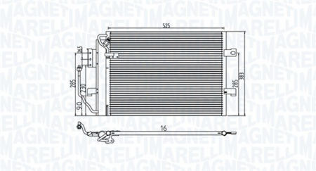 Radiator clima Ac - Radiator AC condensator cu uscator potrivit MERCEDES M (W164), VANEO (414) 1.6-6.2 2002-2011