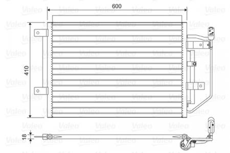Radiator clima Ac - Radiator AC condensator cu uscator potrivit MITSUBISHI COLT CZC VI, COLT VI; SMART FORFOUR, FORTWO 0.7-1.5D 2004-2012