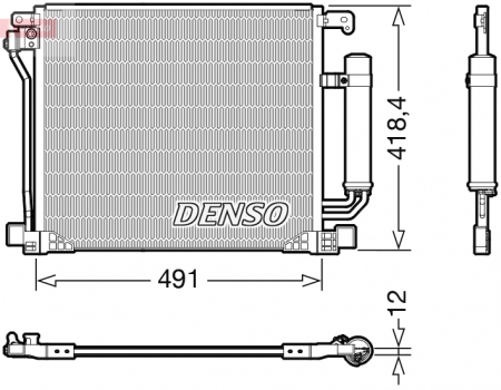 Radiator clima Ac - Radiator AC condensator cu uscator potrivit NISSAN JUKE, PULSAR 1.2/1.5D/1.6 dupa 2013