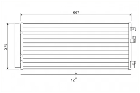 Radiator AC condensator cu uscator potrivit OPEL ADAM, CORSA E 1.0-1.6 07.14-