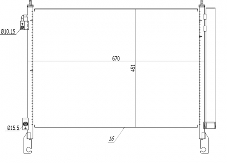 Radiator clima Ac - Radiator AC condensator cu uscator potrivit RENAULT KADJAR, KOLEOS I 1.5D/2.0D/2.5 dupa 2008