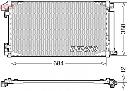 Radiator clima Ac - Radiator AC condensator cu uscator potrivit TOYOTA C-HR 1.2 dupa 2016