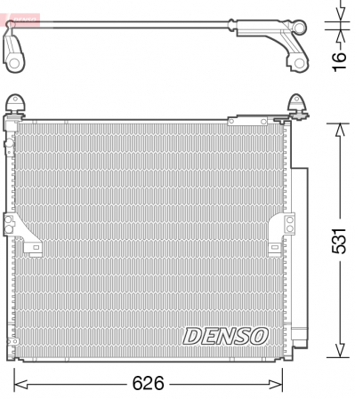 Radiator AC condensator cu uscator potrivit TOYOTA LAND CRUISER PRADO 3.0D dupa 2009 [2]
