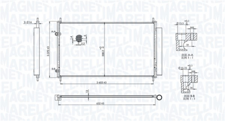 Climatizare - Radiator AC condensator cu uscator potrivit TOYOTA YARIS 1.5H 03.12-