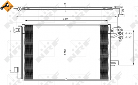 Radiator AC condensator cu uscator potrivit VW CALIFORNIA T5 CAMPER, MULTIVAN V, TRANSPORTER V 2.0/2.0CNG/2.0D 11.03-08.15 [2]