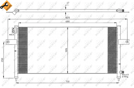 Radiator AC condensator potrivit NISSAN PICK UP (D22) 2.4 I 4WD [1]