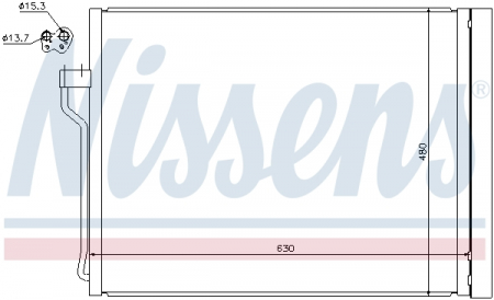 Radiator AC condensator potrivit BMW Seria 5 (F10), 5 (F11), 5 GRAN TURISMO (F07), 6 (F12), 6 (F13), 6 GRAN COUPE (F06), 7 (F01, F02, F03, F04); ROLLS-ROYCE DAWN, GHOST I, WRAITH 2.5-6.6 06.09- [0]