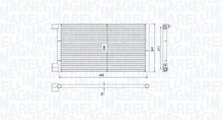 Radiator clima Ac - Radiator AC condensator potrivit FIAT SEICENTO / 600 1.1 1998-2010