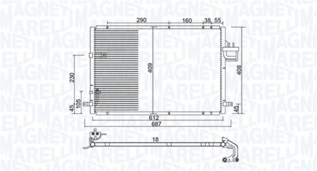 Radiator clima Ac - Radiator AC condensator potrivit KIA CARENS II 2.0D dupa 2002