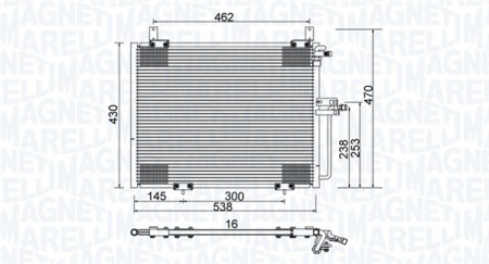 Radiator clima Ac - Radiator AC condensator potrivit MERCEDES 124 (C124), 124 T-MODEL (S124), 124 (W124) 2.3/2.6/3.0 1984-1993