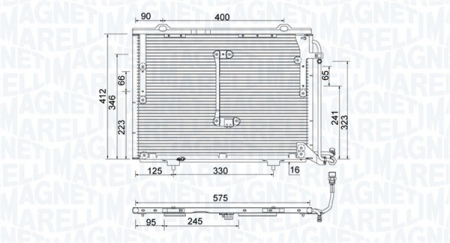 Radiator clima Ac - Radiator AC condensator potrivit MERCEDES C T-MODEL (S202), C (W202), E T-MODEL (S210), E (W210) 1.8-4.3 1993-2001