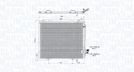 Radiator AC condensator potrivit MERCEDES E T-MODEL (S210), E (W210) 2.0-5.4 1995-2003 [1]