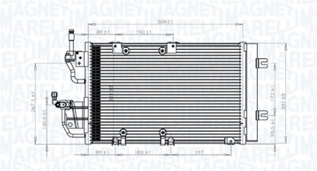 Radiator clima Ac - Radiator AC condensator potrivit OPEL ASTRA H, ASTRA H GTC, ZAFIRA B 1.3D-2.0 2004-2015