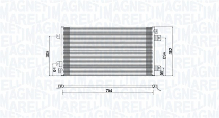 Radiator AC condensator potrivit OPEL MOVANO A; RENAULT MASTER II 1.9D-3.0D 07.98-