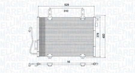 Radiator clima Ac - Radiator AC condensator potrivit RENAULT KANGOO, KANGOO EXPRESS 1.2/1.4/1.9D dupa 1997
