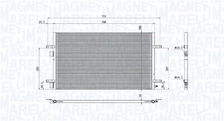 Radiator AC condensator potrivit RENAULT LAGUNA II, VEL SATIS 1.6-3.5 03.01- [1]