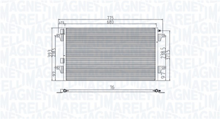 Radiator AC condensator potrivit RENAULT LAGUNA II, VEL SATIS 1.6-3.5 03.01- [0]