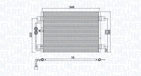 Radiator clima Ac - Radiator AC condensator potrivit RENAULT MEGANE I, MEGANE I CLASSIC, MEGANE I COACH, MEGANE SCENIC, SCENIC I 1.4-2.0 1996-2003