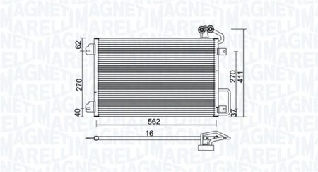 Radiator AC condensator potrivit RENAULT MEGANE SCENIC, SCENIC I 1.4-2.0 04.97-09.03