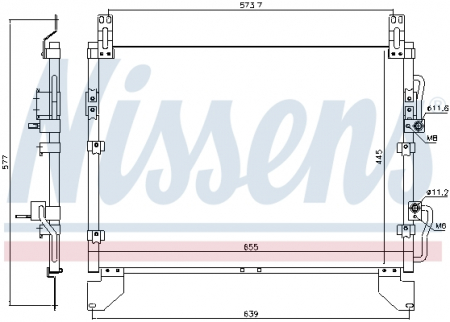 Radiator clima Ac - Radiator AC condensator potrivit SSANGYONG REXTON / REXTON II 2.7D dupa 2004