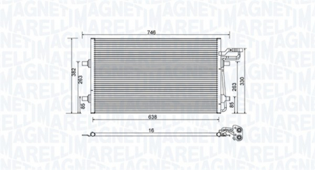 Radiator clima Ac - Radiator AC condensator potrivit VOLVO C30, C70 II, S40 II, V50 1.6-2.5 2003-2012