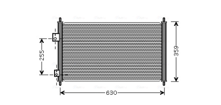 Radiator AC potrivit HONDA CIVIC VII 1.4/1.6/1.7 2000-2005 [1]