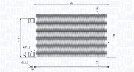 Condensatoare - Radiator AC potrivit MERCEDES CITAN MIXTO (DOUBLE CABIN), CITAN (MPV), CITAN/MINIVAN (W415), VANEO (414); RENAULT KANGOO, KANGOO BE BOP, KANGOO EXPRESS, KANGOO II 1.2-Electric dupa 2002