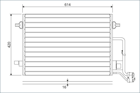 Radiator AC potrivit SKODA SUPERB I; VW PASSAT B5, PASSAT B5.5 1.6-4.0 2000-2008 [1]