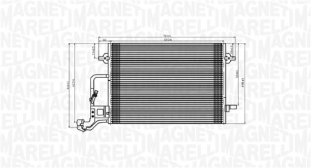 Condensatoare - Radiator AC potrivit SKODA SUPERB I; VW PASSAT B5, PASSAT B5.5 1.6-4.0 2000-2008
