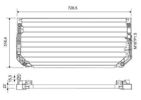 Radiator AC potrivit TOYOTA COROLLA 1.4-2.0D 1995-2002 [1]
