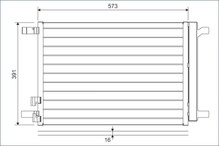 Radiator AC (uscator) potrivit AUDI A3, Q2, Q3, TT 1.0-2.5 dupa 2012 [1]
