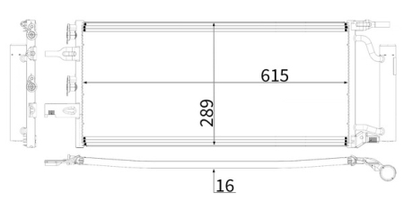 Radiator AC (uscator) potrivit BMW 1 (F40), 2 (F45), X1 (F48); MINI (F56), (F57), CLUBMAN (F54), COUNTRYMAN (F60) 2.0 dupa 2013 [1]