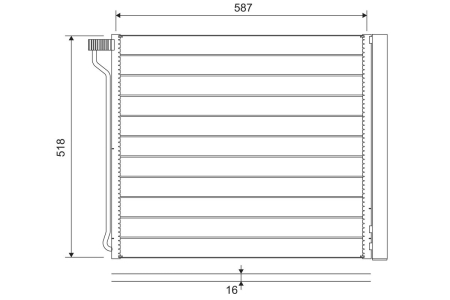 Radiator AC (uscator) potrivit BMW X5 (E70), X5 (F15, F85), X5 (G05, F95), X6 (E71, E72), X6 (F16, F86), X6 (G06, F96) 3.0D/4.4/4.4H dupa 2007 [1]